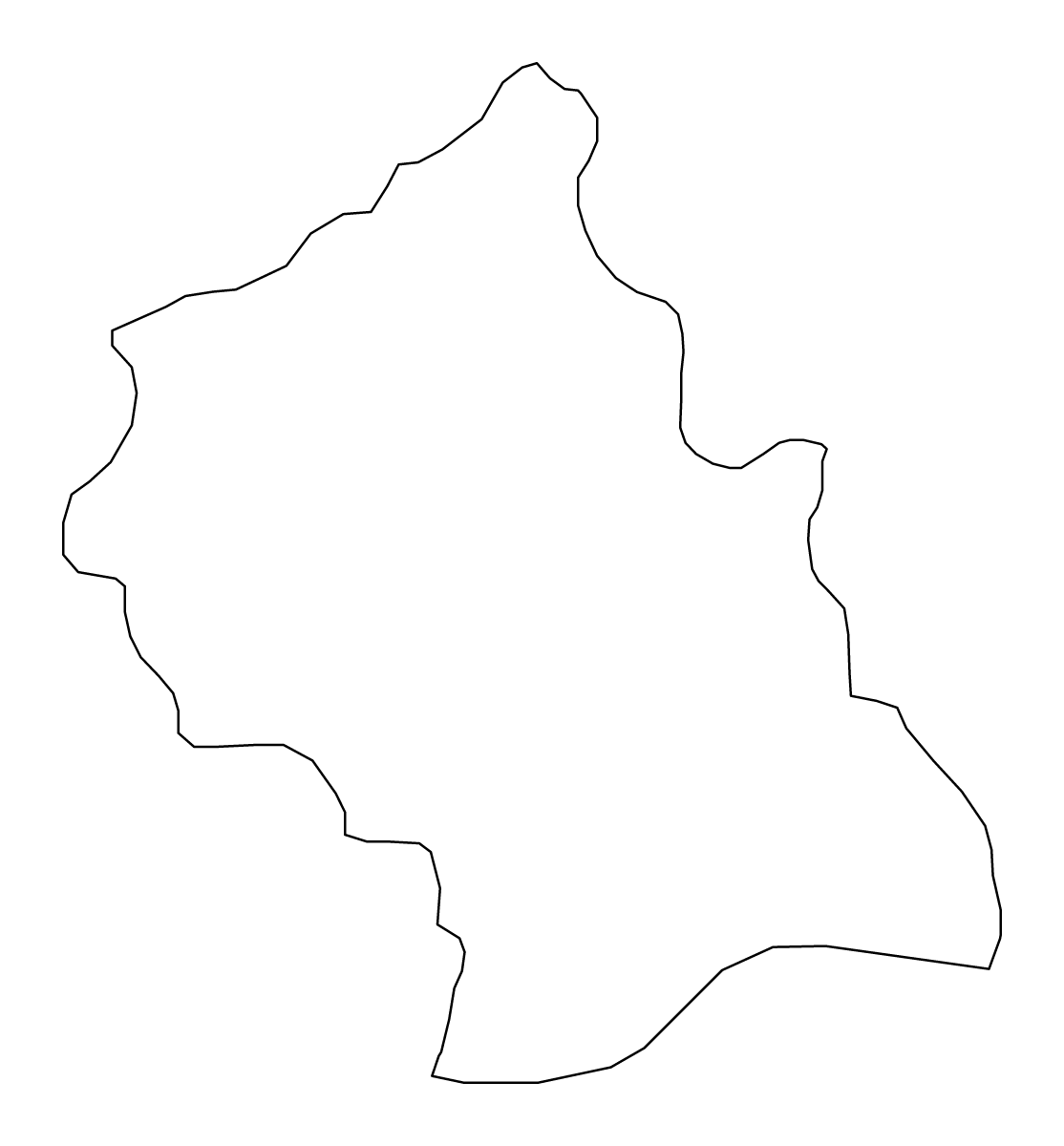 Mapa de contorno de Bitola, North Macedonia.