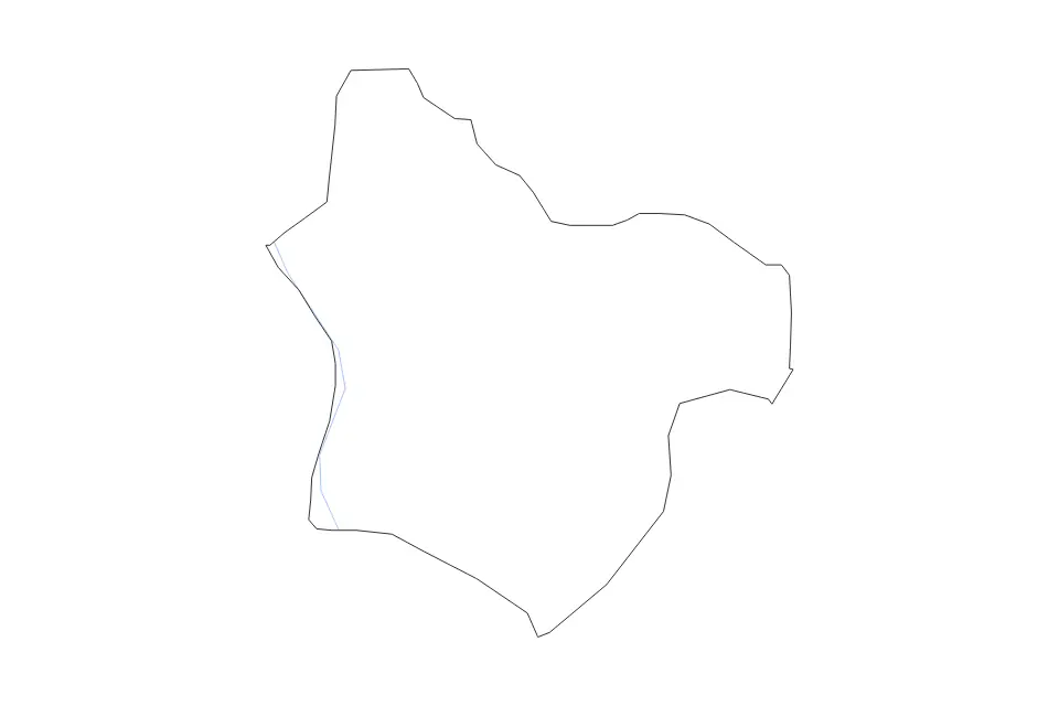 Carte de Bogdanci, North Macedonia de type contour et rivières pour Europe, montrant contour et rivières avec des limites nettes.