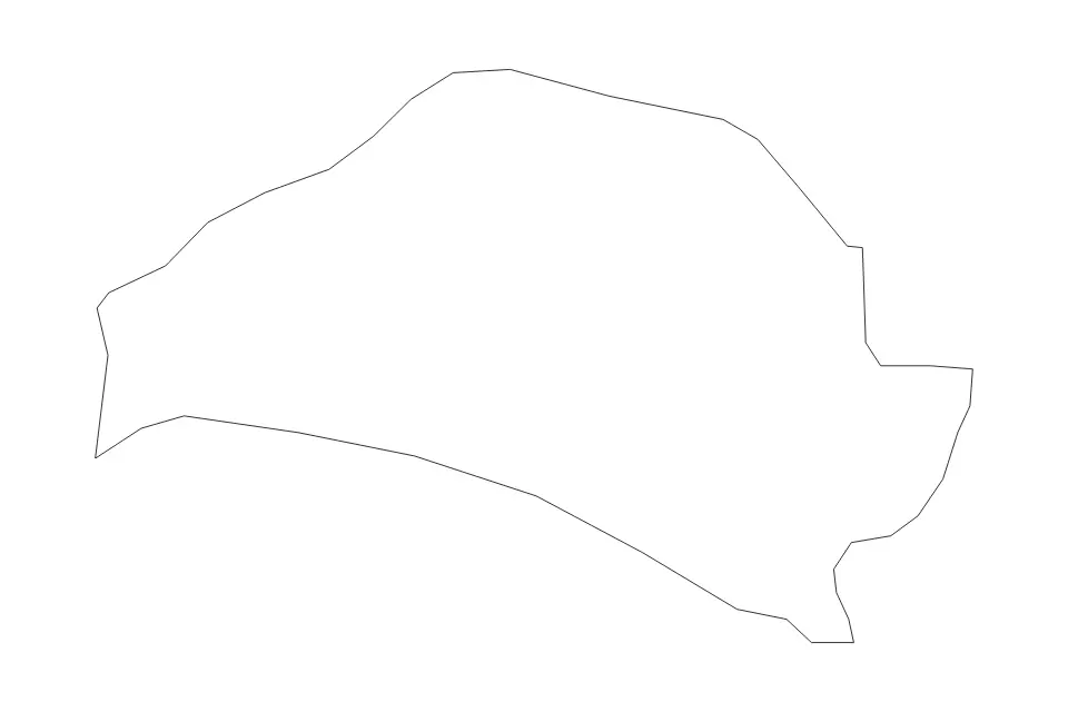 Mapa de Bogovinje, North Macedonia de tipo contorno para Europa, con contorno con límites limpios.