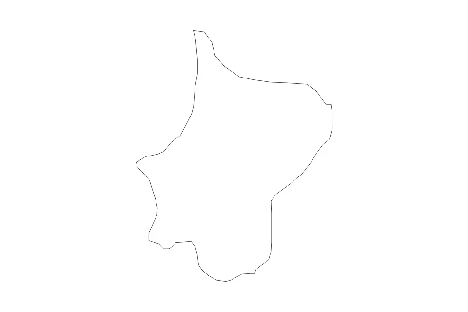 Mapa de Bosilovo, North Macedonia de tipo contorno para Europa, con contorno con límites limpios.