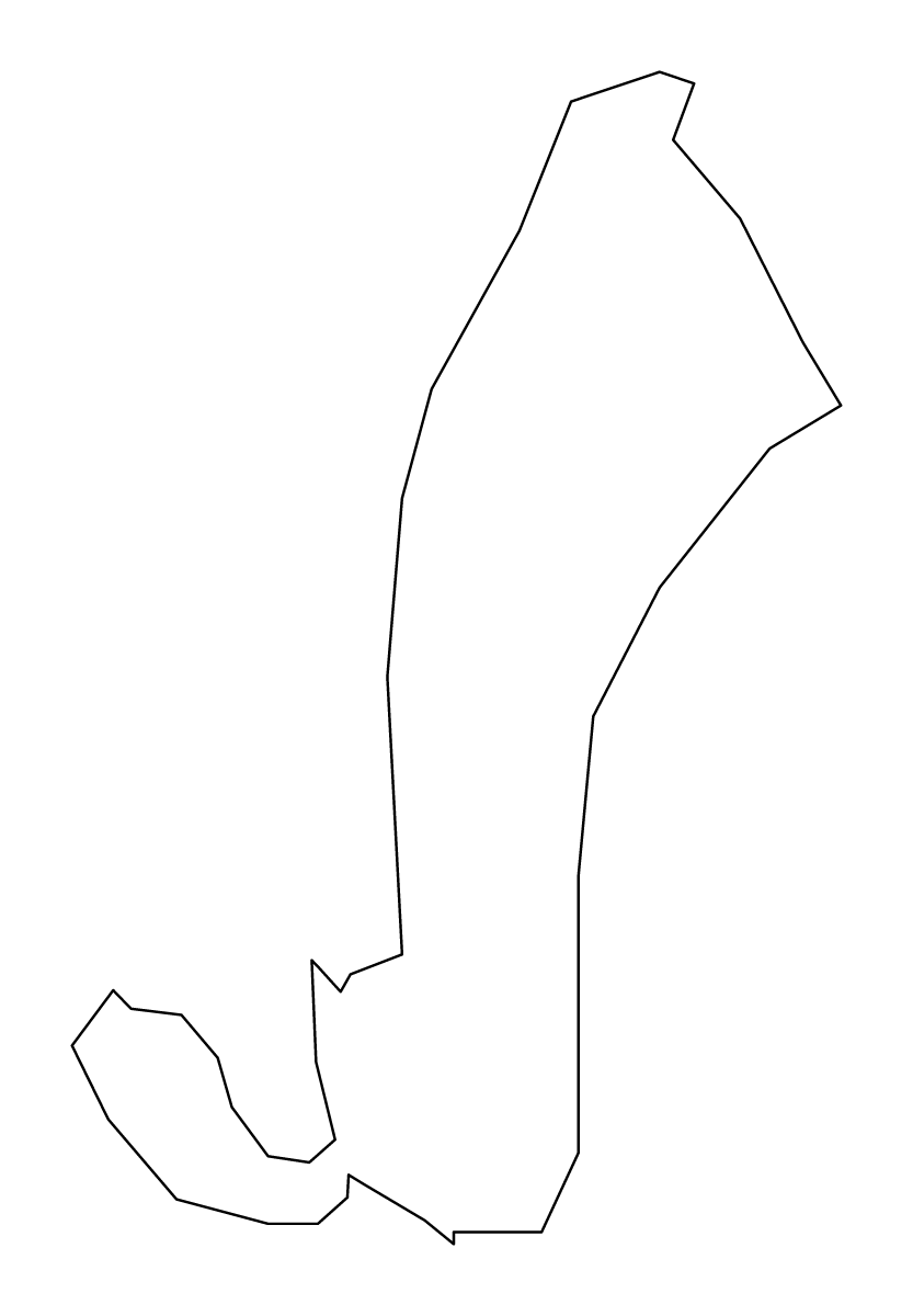 Mapa de contorno de Butel, North Macedonia.