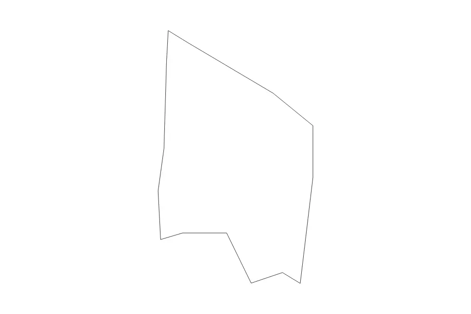 Outline map of Čair Municipality, North Macedonia with subdivision borders.