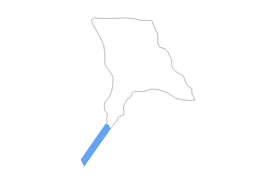 Outline map of Debarca Statistical Region, North Macedonia with subdivision borders and major lakes.