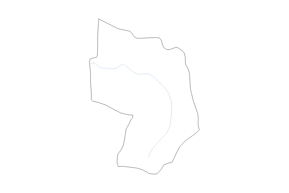 Carte de Delčevo, North Macedonia de type contour et rivières pour Europe, montrant contour et rivières avec des limites nettes.