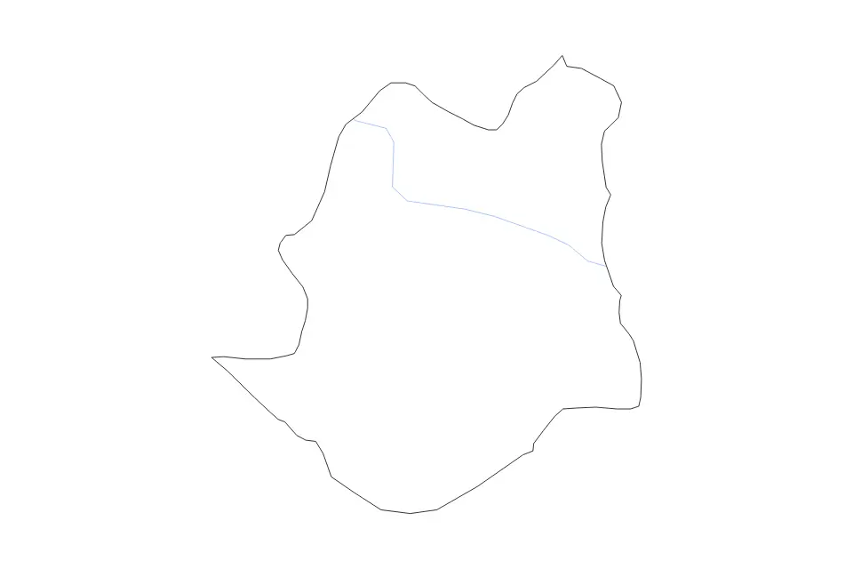 Carte de Demir Kapija, North Macedonia de type contour et rivières pour Europe, montrant contour et rivières avec des limites nettes.