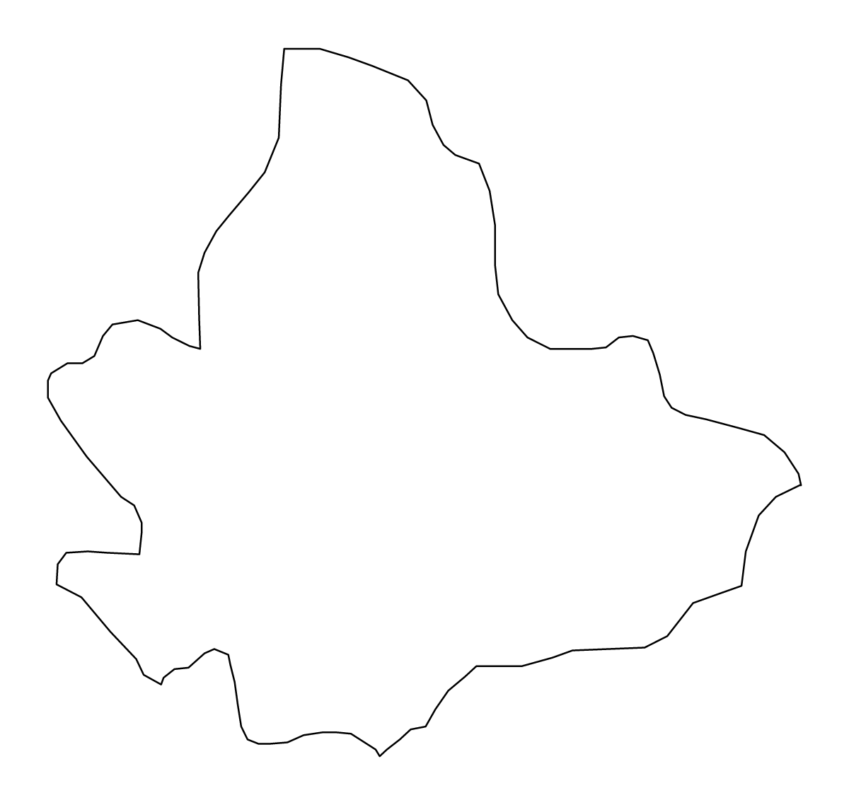 Mapa de contorno de Dolneni, North Macedonia.