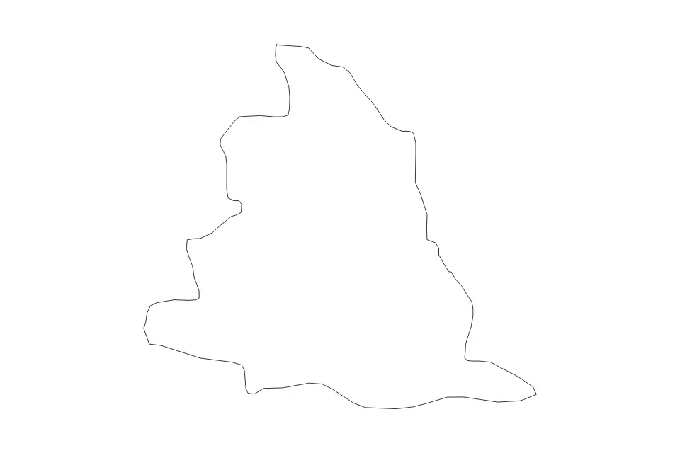 Carte de Gevgelija, North Macedonia de type contour pour Europe, montrant contour avec des limites nettes.