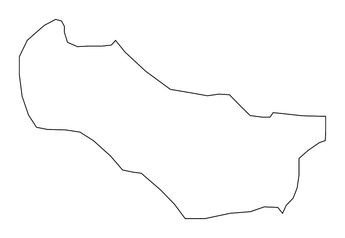 Carte de contour de Karbinci, North Macedonia avec rivières.