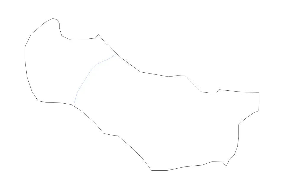 Carte de Karbinci, North Macedonia de type contour et rivières pour Europe, montrant contour et rivières avec des limites nettes.