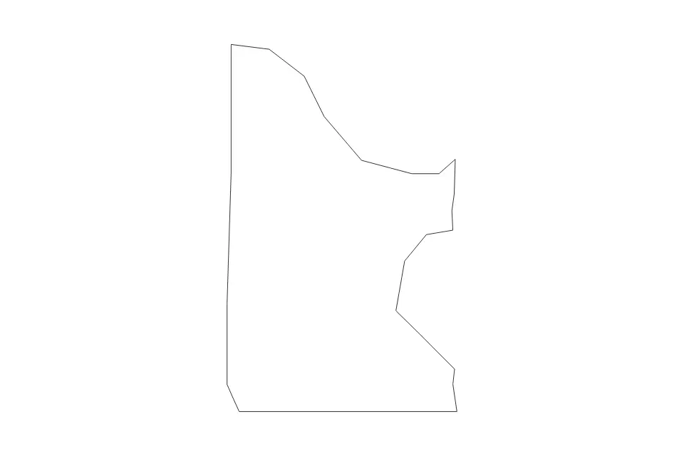 Outline map of Karpoš Municipality, North Macedonia with subdivision borders.