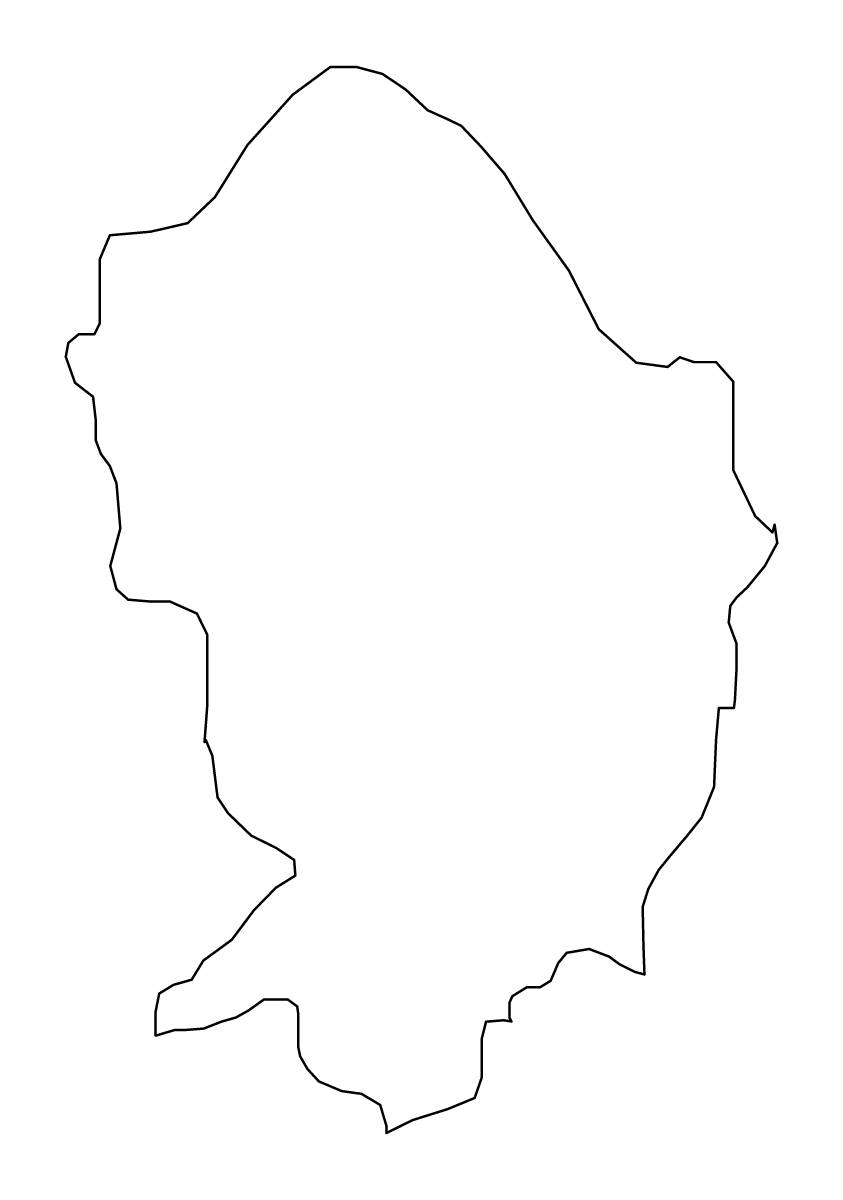 Carte de contour de Makedonski Brod, North Macedonia.