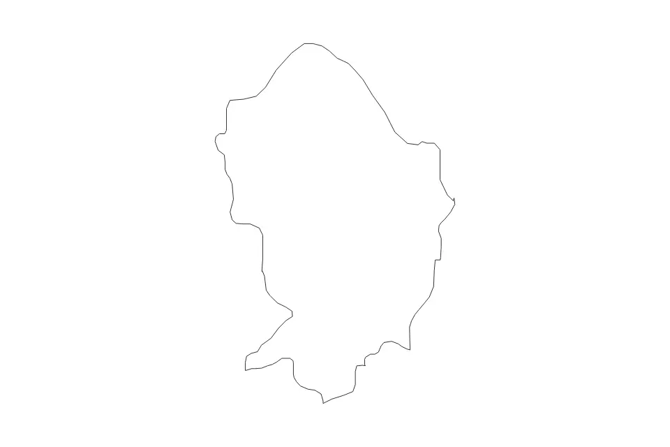 Outline map of Makedonski Brod Statistical Region, North Macedonia with subdivision borders.