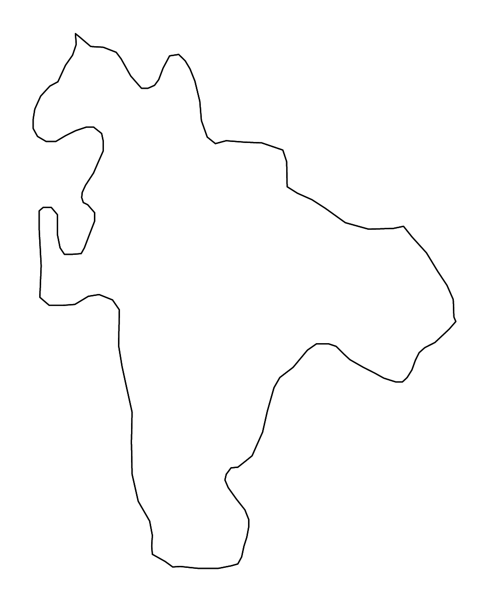 Carte de contour de Negotino, North Macedonia avec rivières.