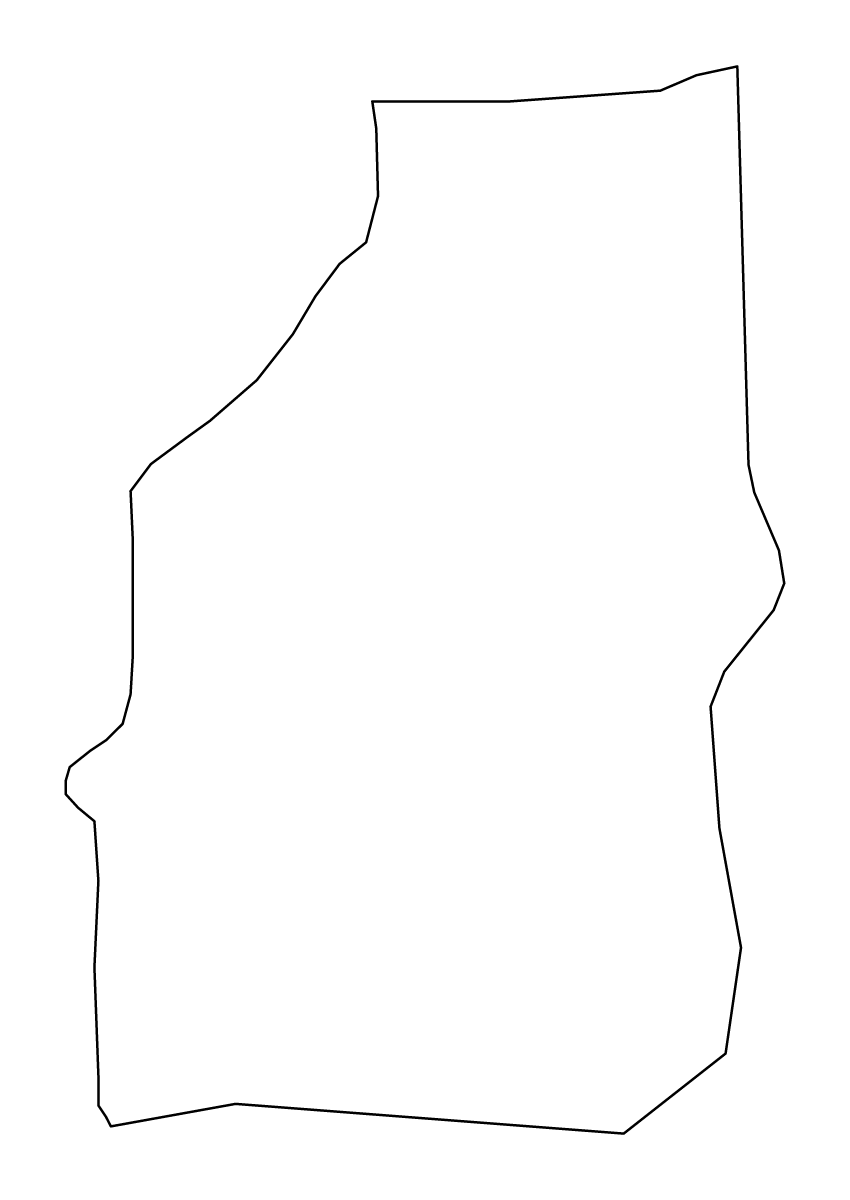 Mapa de contorno de Novo Selo, North Macedonia.
