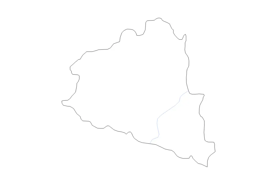 Mapa de Prilep, North Macedonia de tipo contorno y ríos para Europa, con contorno y ríos con límites limpios.