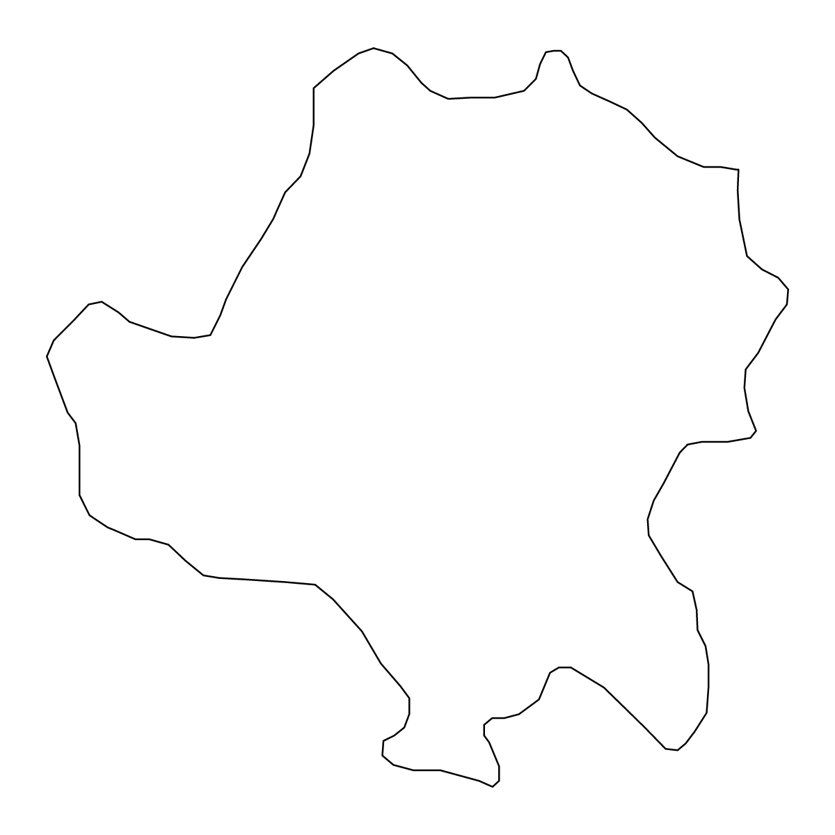 Carte de contour de Radoviš, North Macedonia.