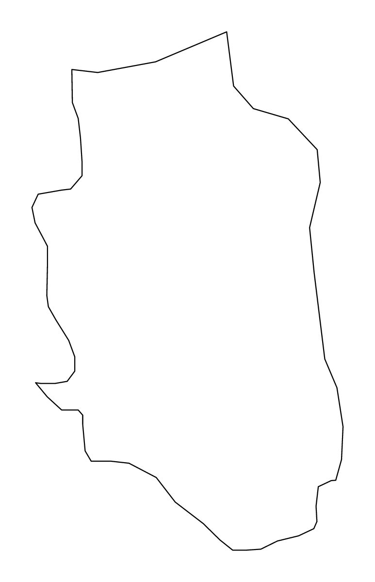 Mapa de contorno de Rankovce, North Macedonia.