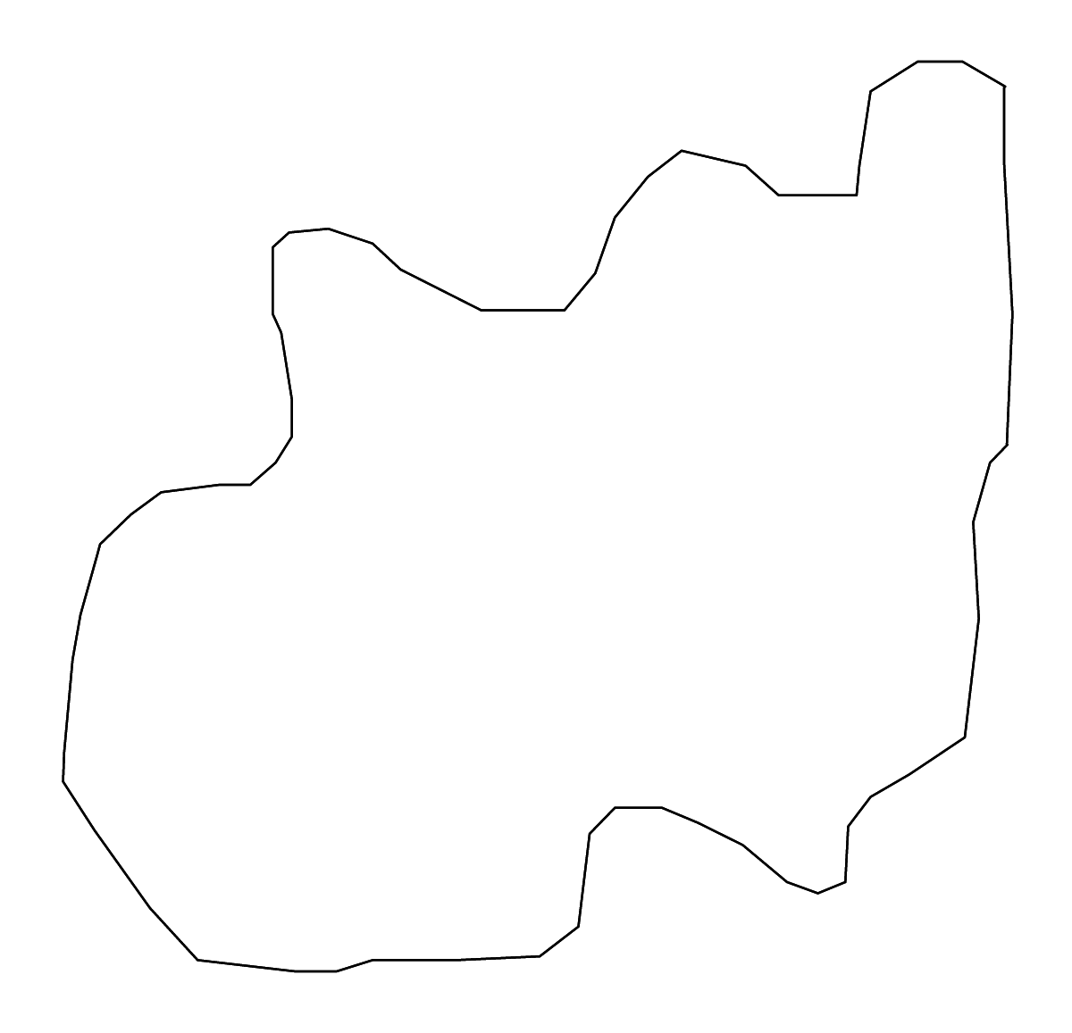 Mapa de contorno de Rosoman, North Macedonia con ríos.