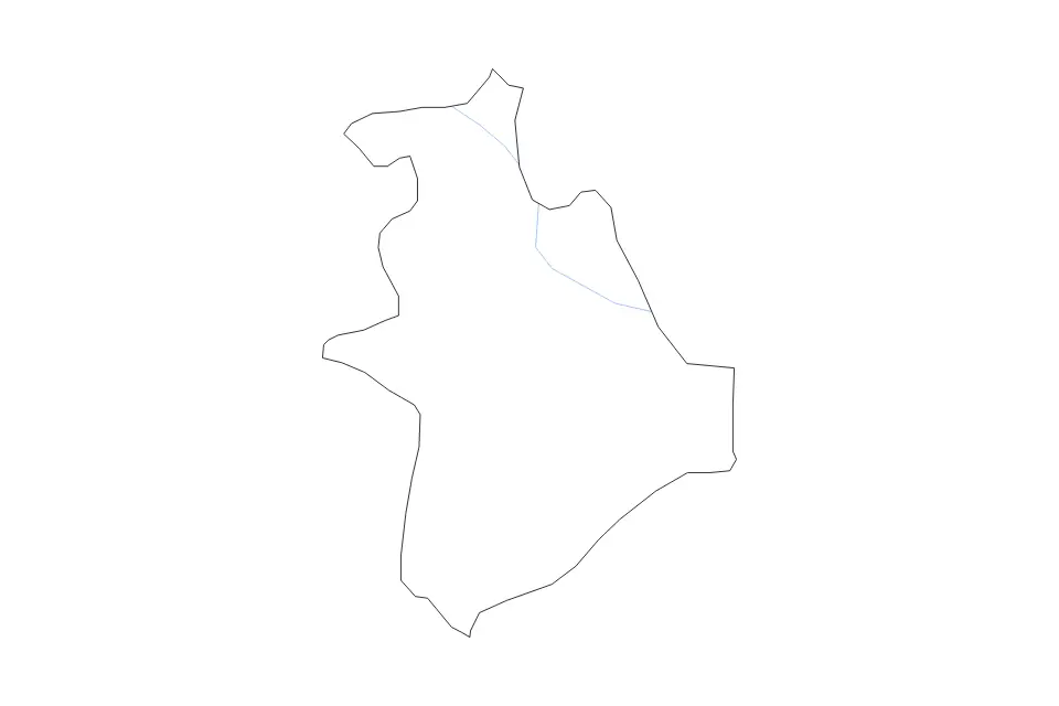 Mapa de Saraj, North Macedonia de tipo contorno y ríos para Europa, con contorno y ríos con límites limpios.