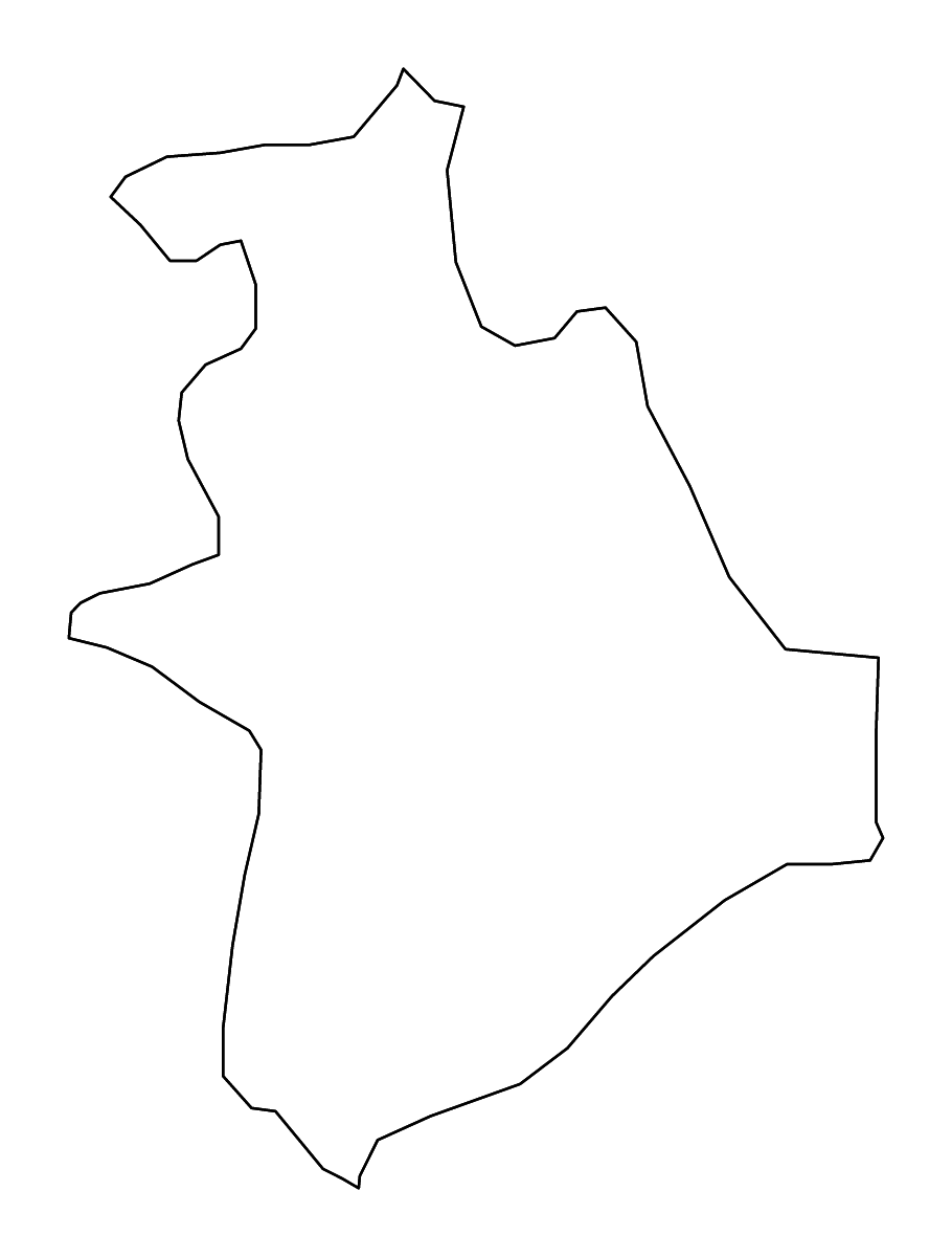 Mapa de contorno de Saraj, North Macedonia con ríos.