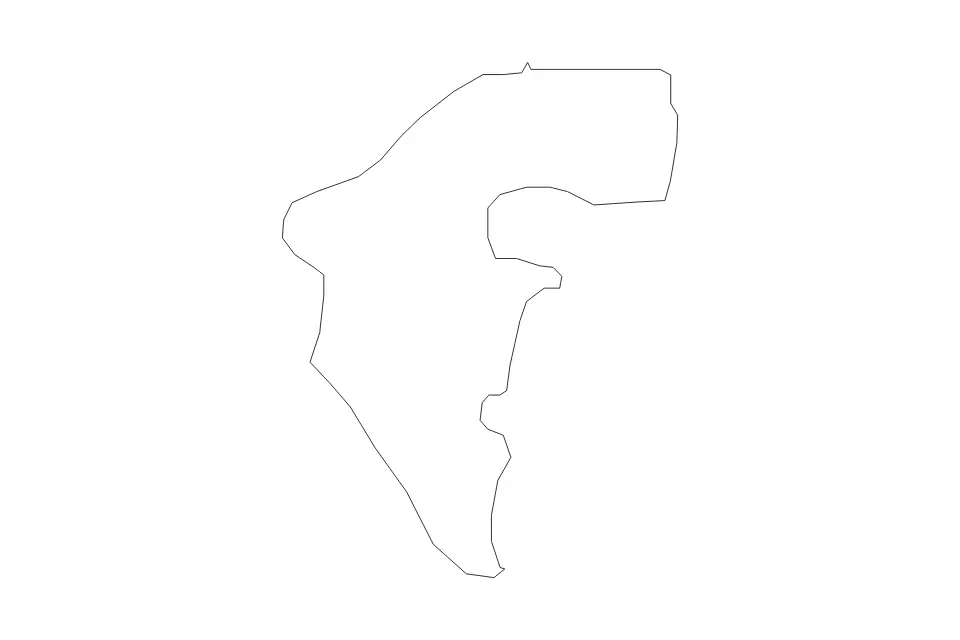Mapa de Sopište, North Macedonia de tipo contorno para Europa, con contorno con límites limpios.