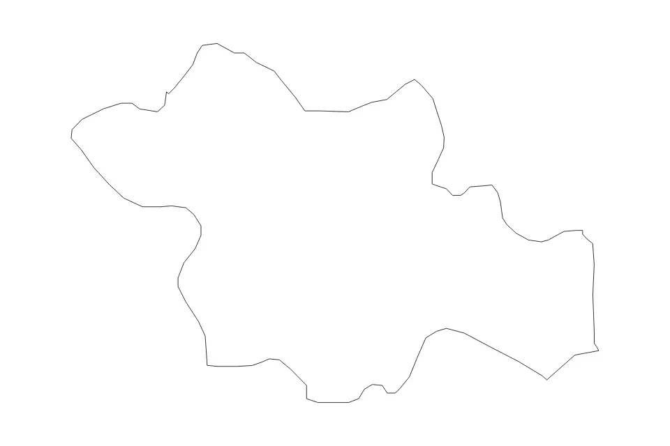 Mapa de Strumica, North Macedonia de tipo contorno para Europa, con contorno con límites limpios.