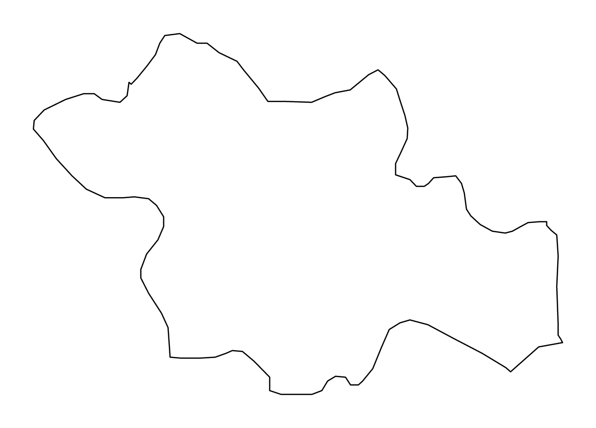 Mapa de contorno de Strumica, North Macedonia.