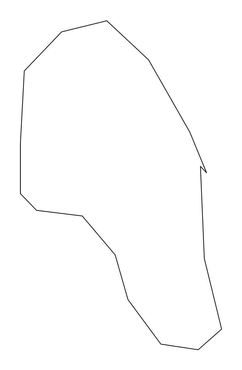 Mapa de contorno de Šuto Orizari, North Macedonia.