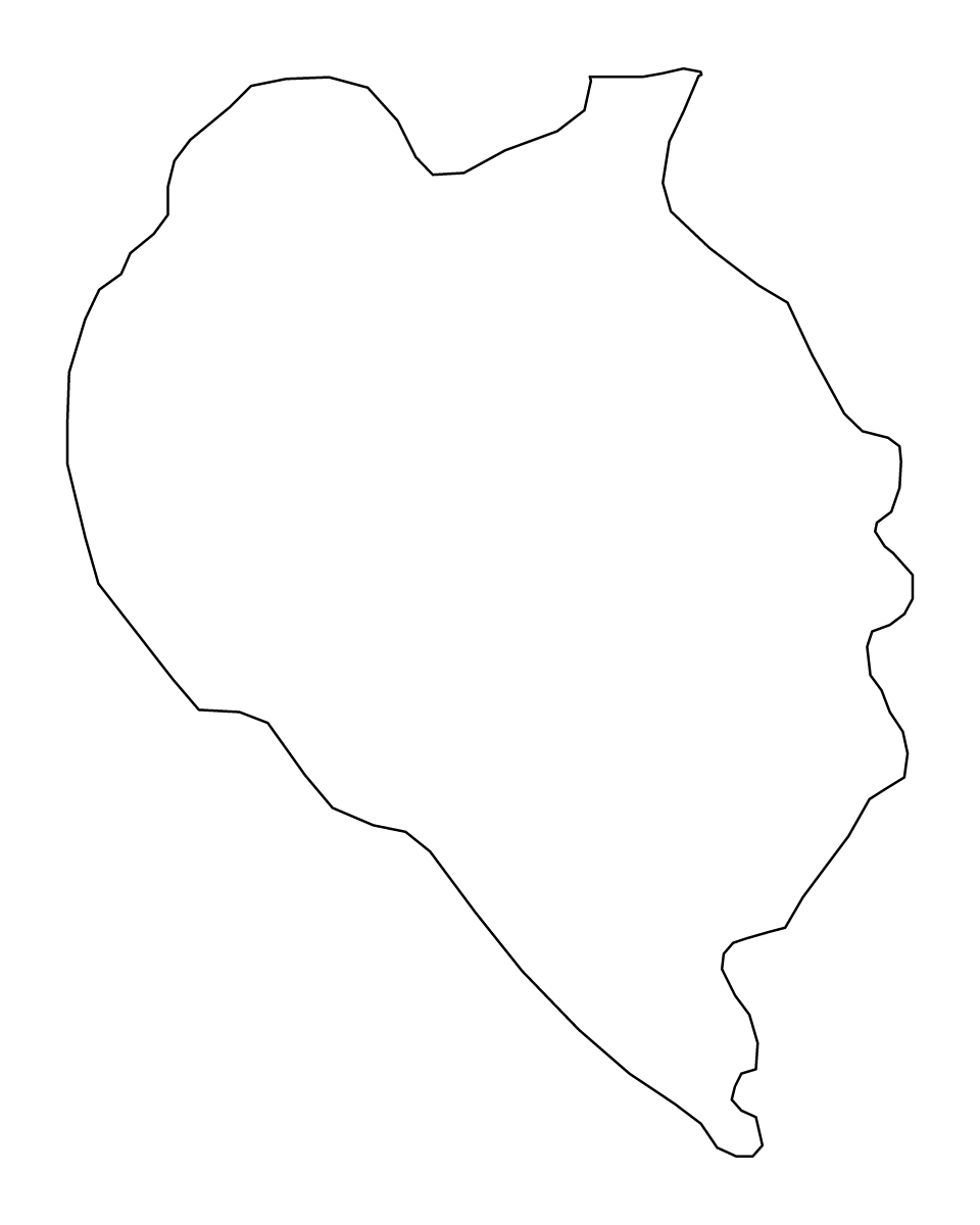 Mapa de contorno de Sveti Nikole, North Macedonia.