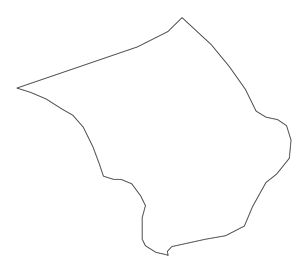 Mapa de contorno de Tearce, North Macedonia.