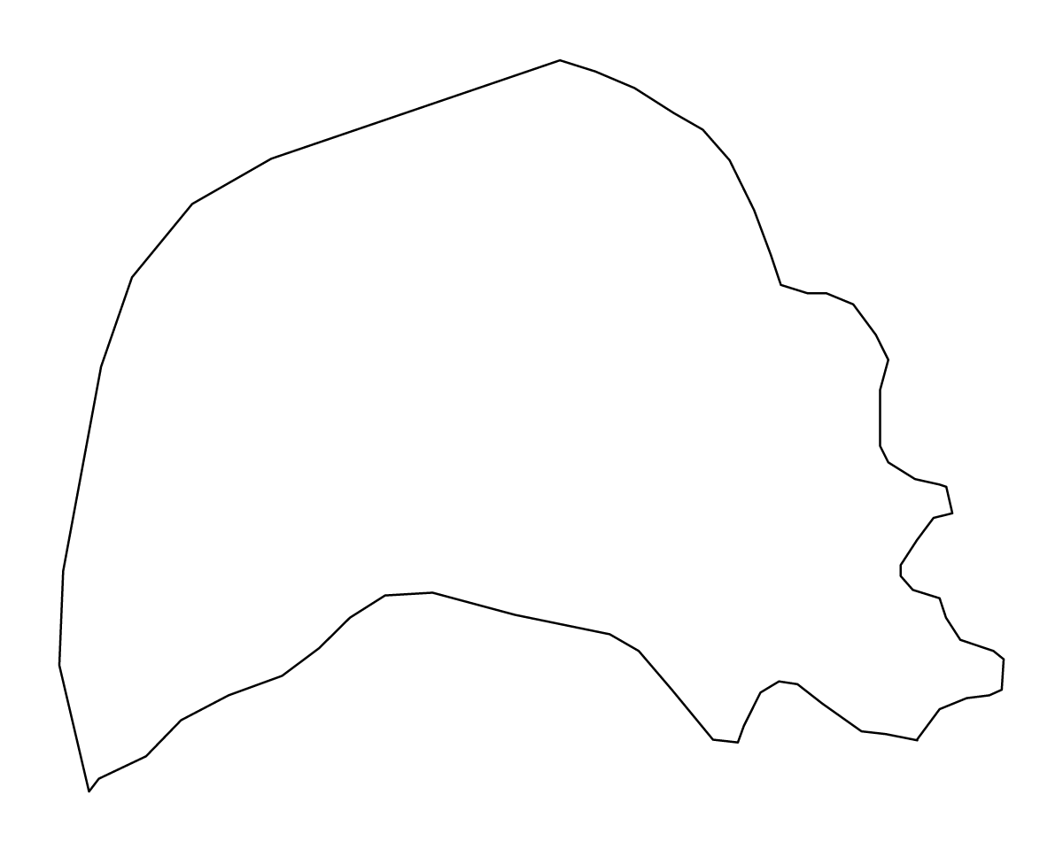 Mapa de contorno de Tetovo, North Macedonia.