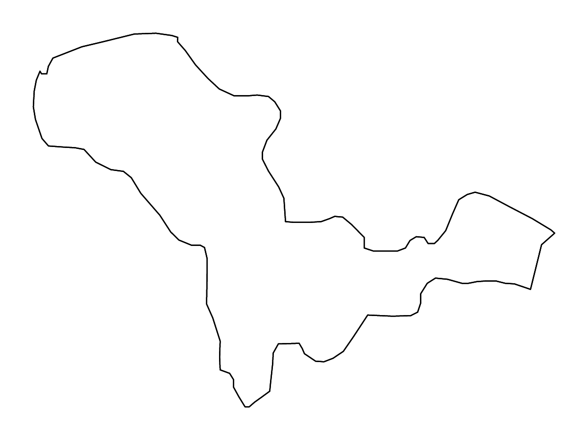 Mapa de contorno de Valandovo, North Macedonia con ríos.