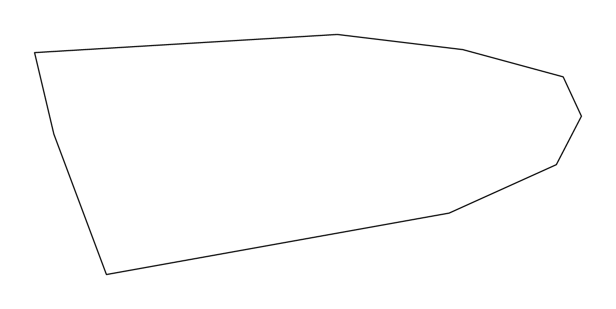 Outline map of Vevčani Statistical Region, North Macedonia.