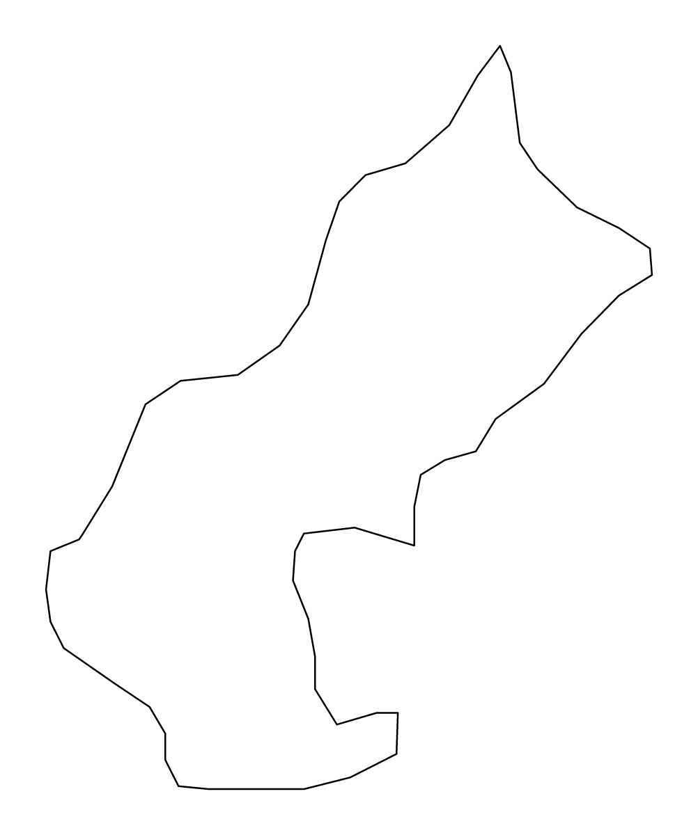 Carte de contour de Vraneštica, North Macedonia.