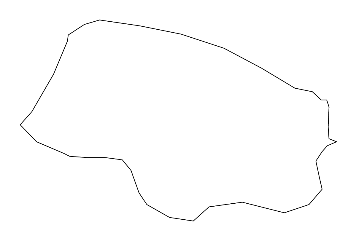 Outline map of Vrapčište Statistical Region, North Macedonia.