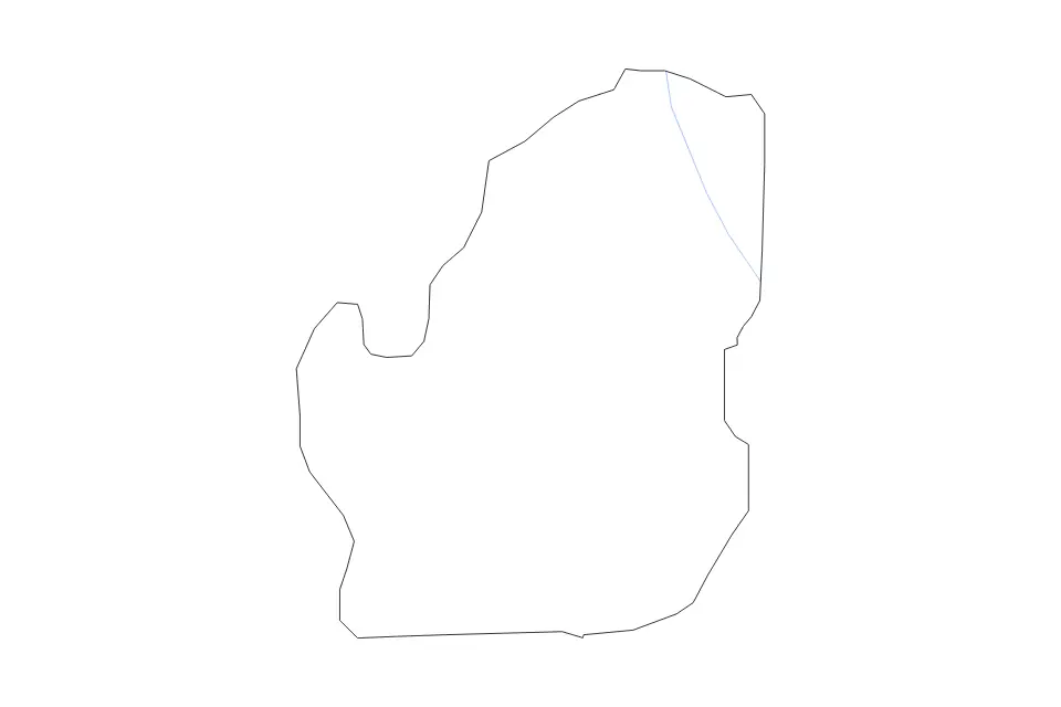 Mapa de Zelenikovo, North Macedonia de tipo contorno y ríos para Europa, con contorno y ríos con límites limpios.