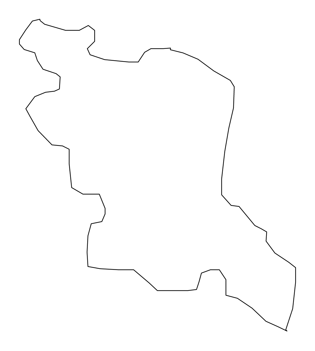 Mapa de contorno de Želino, North Macedonia.