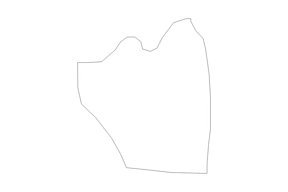 Outline map of Zrnovci Statistical Region, North Macedonia with subdivision borders.