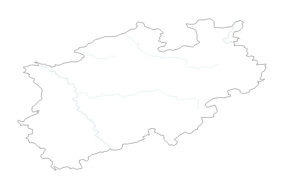 Vista previa del mapa de contorno de North Rhine Westphalia