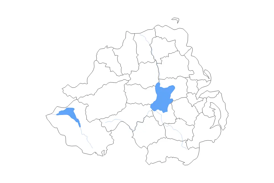 Vista previa del mapa de contorno de Northern Ireland