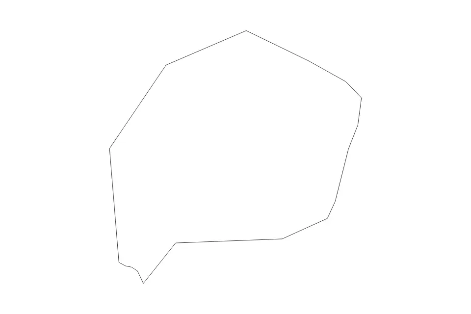 Outline map of Bouvet Island Administrative Area, Norway with subdivision borders.