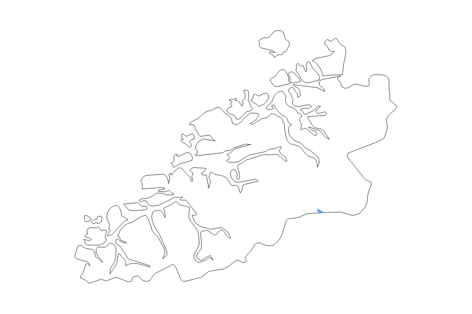 Mapa de Møre og Romsdal, Norway de tipo contorno y lagos para Europa, con contorno y lagos con elementos de agua como Aursjøen.