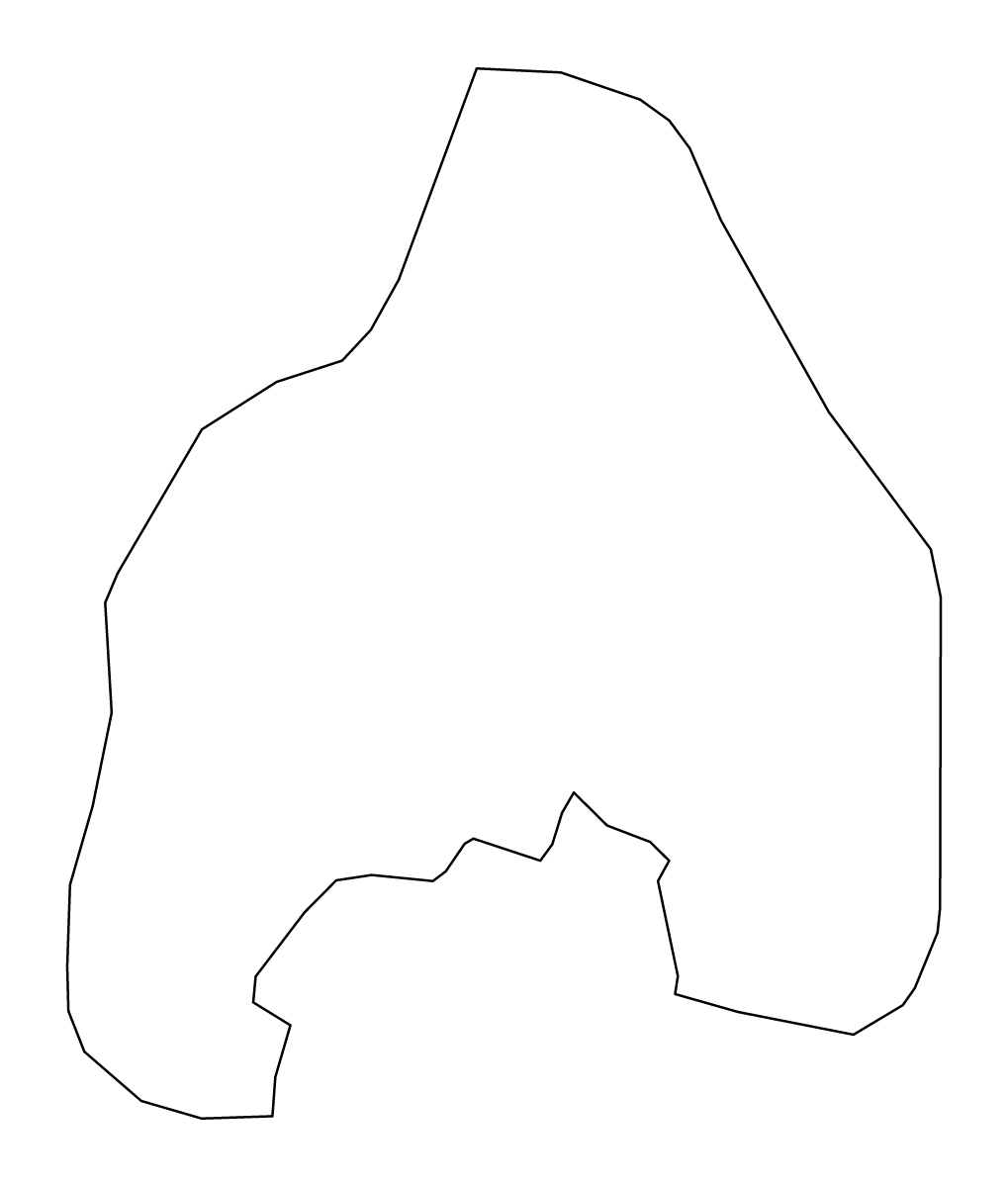 Outline map of Oslo County, Norway.