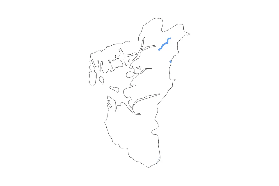 Mapa de Rogaland, Norway de tipo contorno, lagos y ríos para Europa, con contorno, lagos y ríos con elementos de agua como Suldalsvatnet y Rate Vatn.