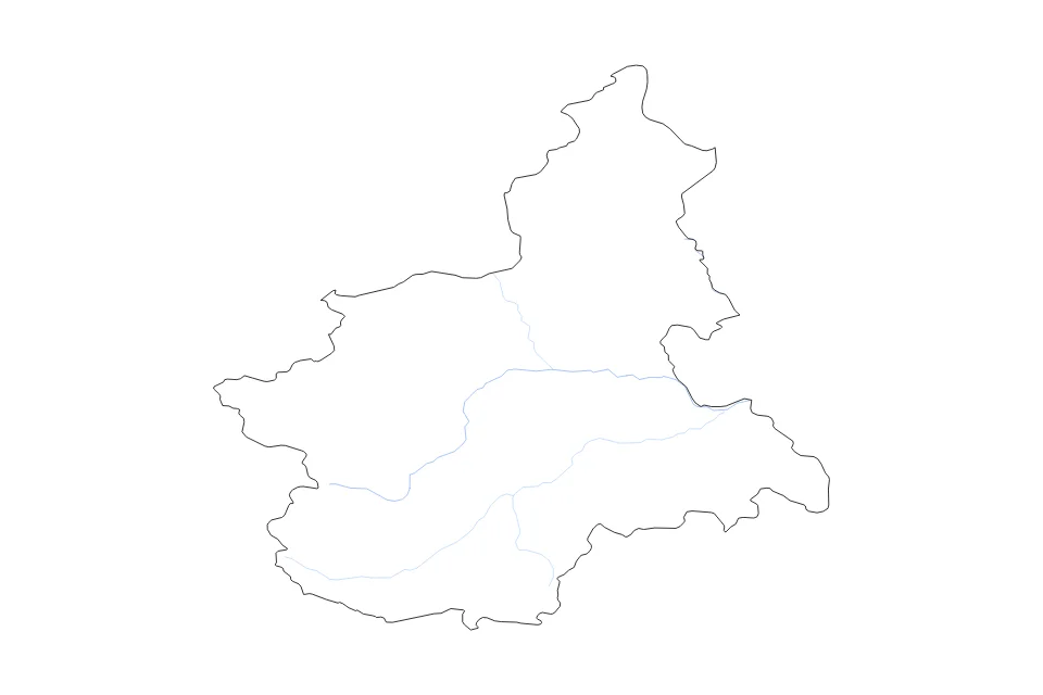 Aperçu de la carte de contour de Piedmont