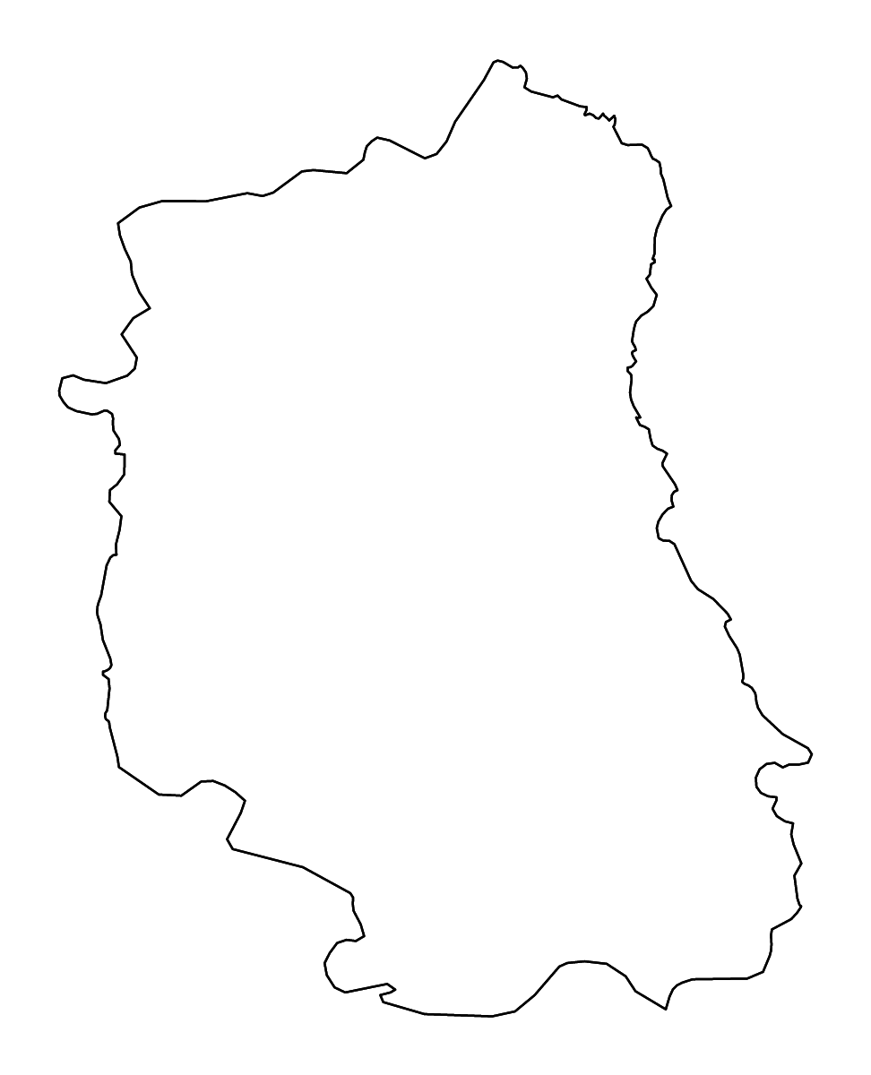 Carte de contour de Lublin Voivodeship, Poland avec rivières.
