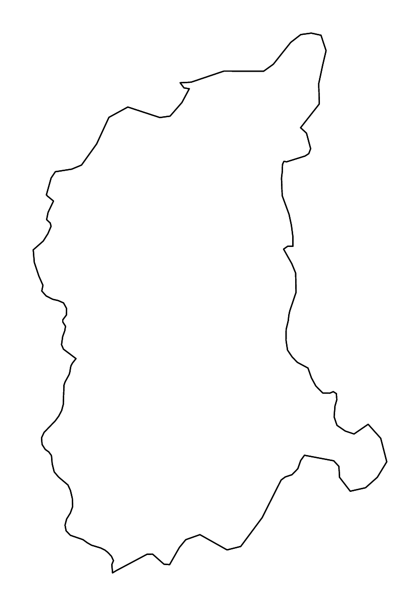 Carte de contour de Lubusz Voivodeship, Poland avec rivières.