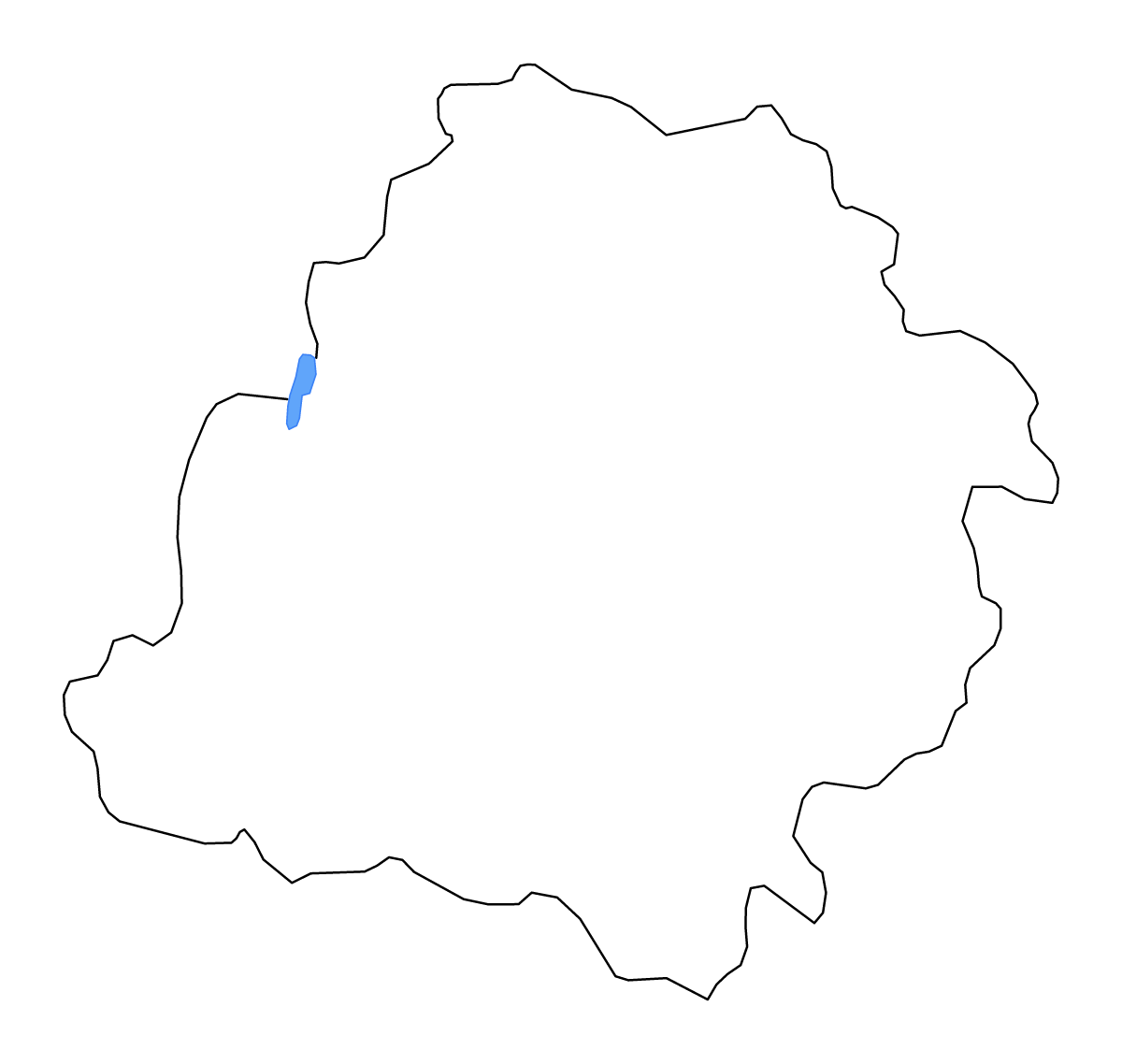 Carte de contour de Łódź Voivodeship, Poland avec lacs et rivières.