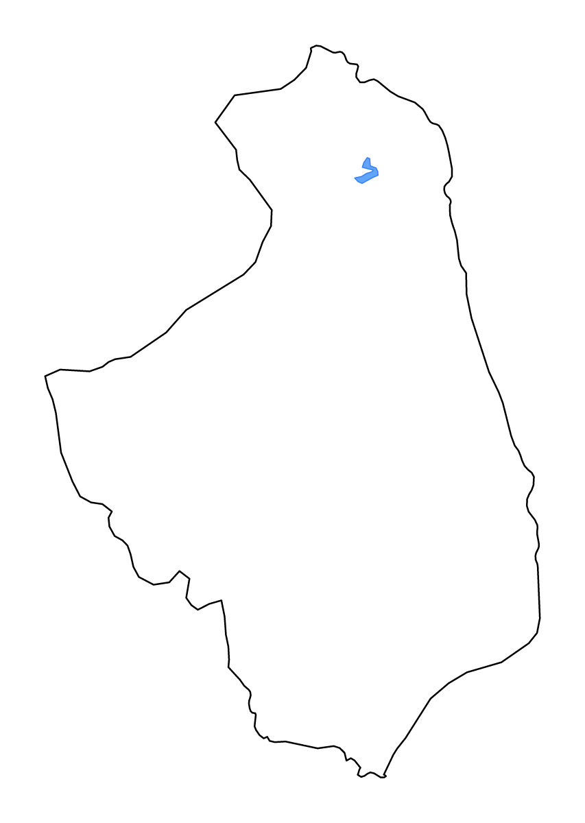 Mapa de contorno de Podlaskie Voivodeship, Poland con lagos y ríos.