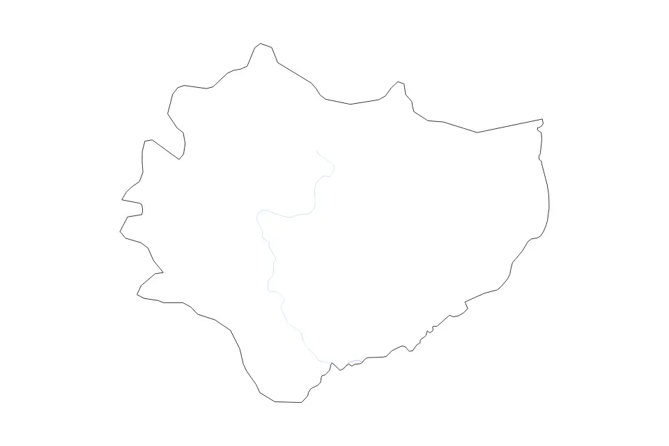 Carte de Świętokrzyskie Voivodeship, Poland de type contour et rivières pour Europe, montrant contour et rivières avec des limites nettes.